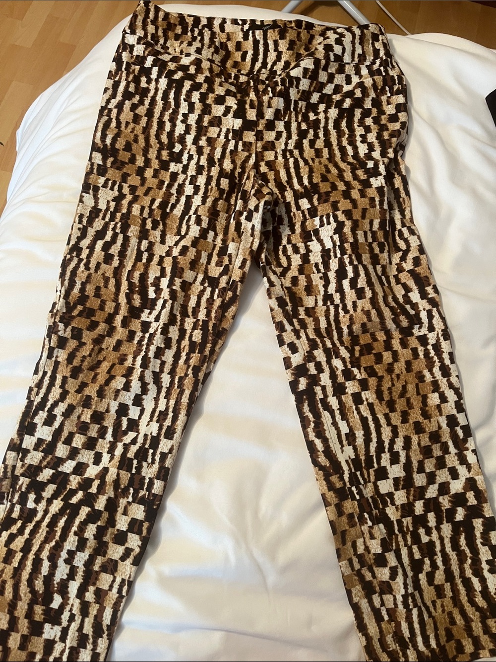 Women's Brown Patterned Pixie Pants